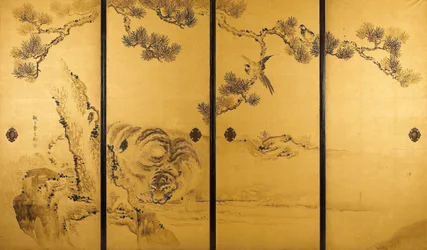 Fusuma - Tigres y dragón